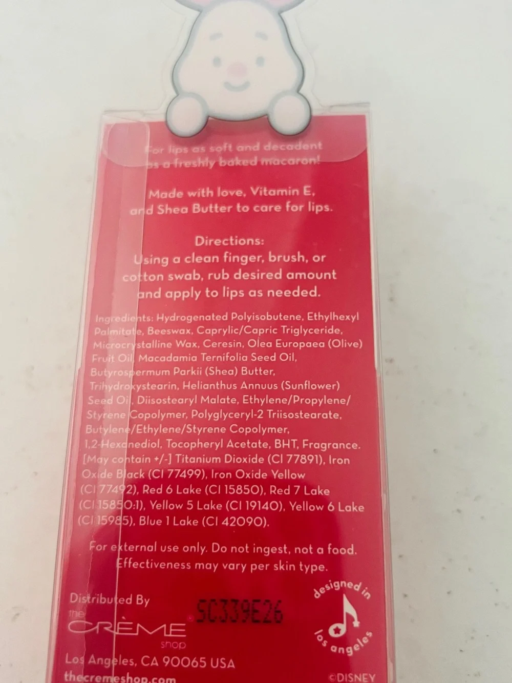 Disney x The Crème Shop Piglet Macaron Lip Balm - watermelon